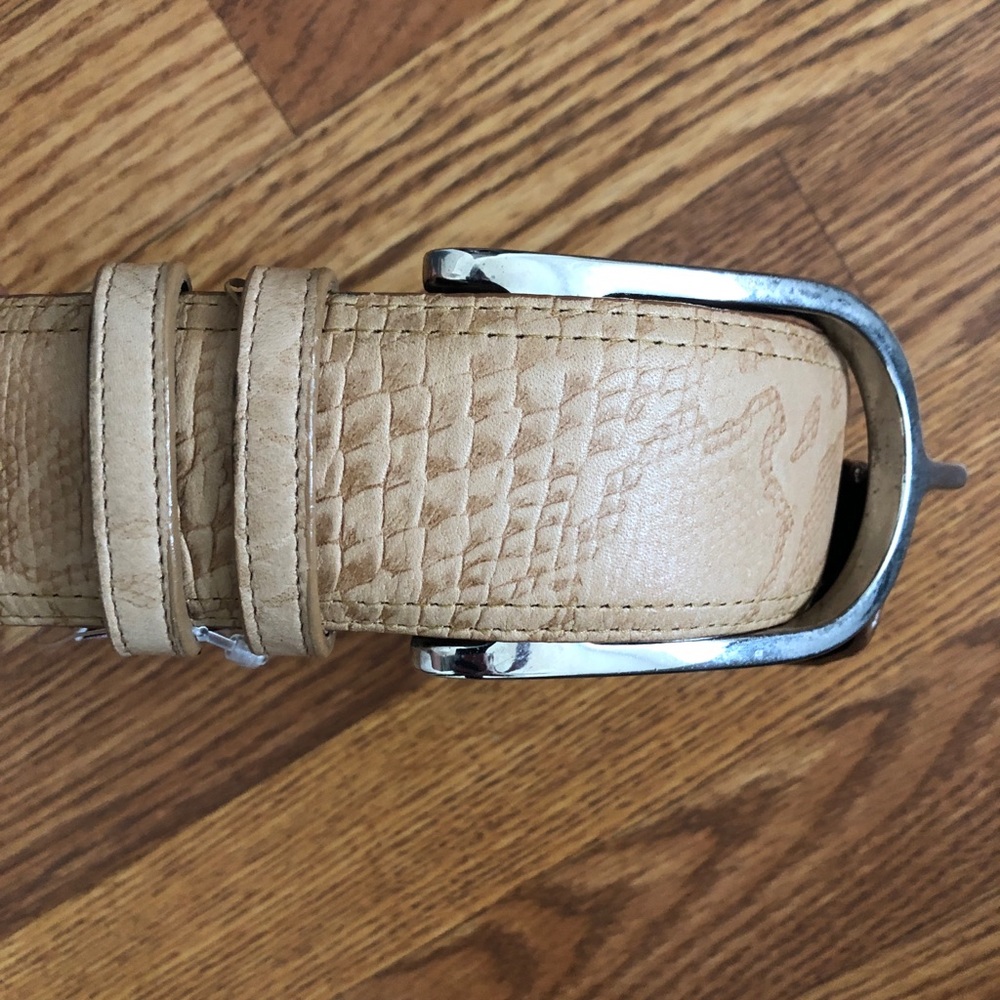 Sandy Duftler Ladies Tan Silver Spur Belt BNWT 30
